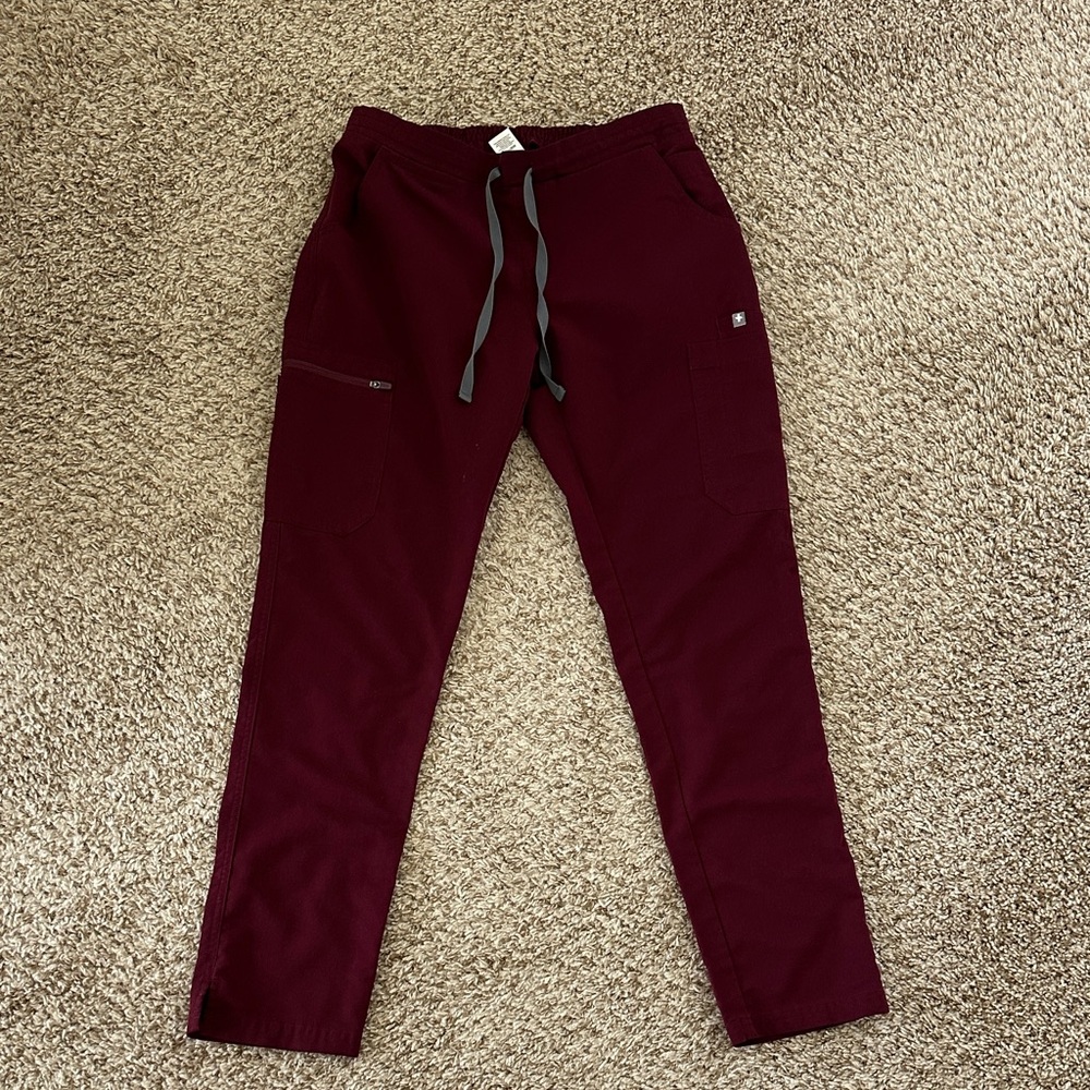 Maroon- Burgundy Yola - Skinny Scrub Pants FIGS